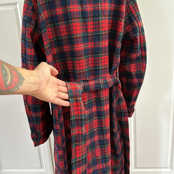 VINTAGE PENDLETON Authentic Macpherson Red Tartan Plaid Virgil Wool Robe - Picture 6 of 8